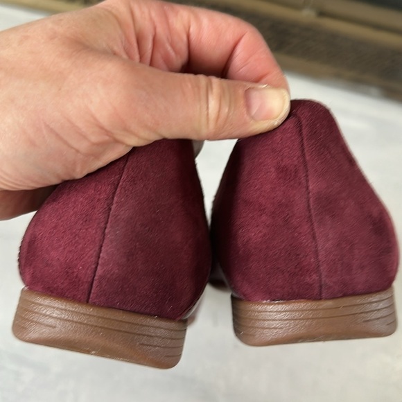 Dansko Lace Loafers Glazed Leather & Suede Slip-Ons Flats in Wine Size 38 7-7.5 - Picture 11 of 16